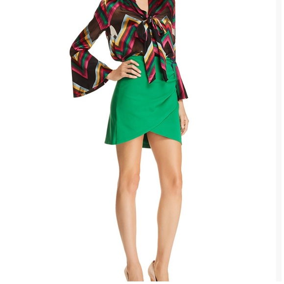 Alice + Olivia Vidalia Mini Skirt, Juniper - Picture 2 of 13